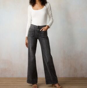 Lauren Conrad Super High Waisted Wide Leg Trouser Jeans 16